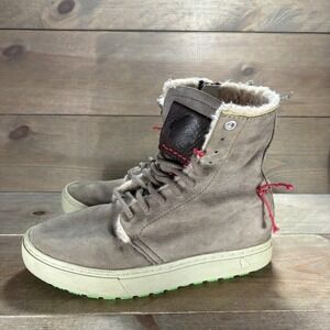 satorisan waraku womens size 36 shoes brown leather fur lined snow boots